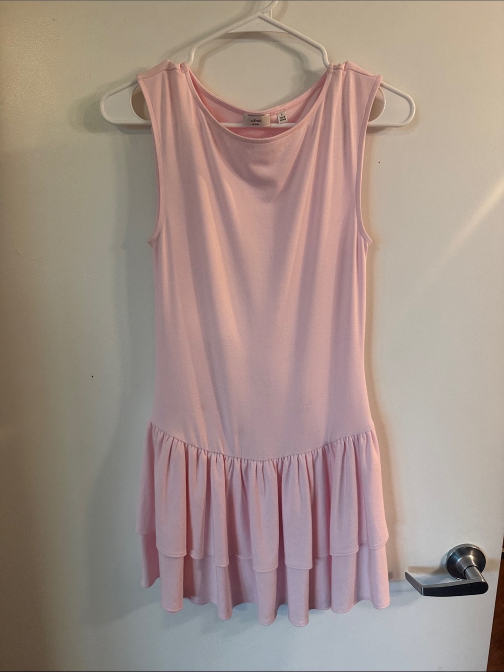 Girls' Soft Pink Sleeveless Drop-Waist Dress